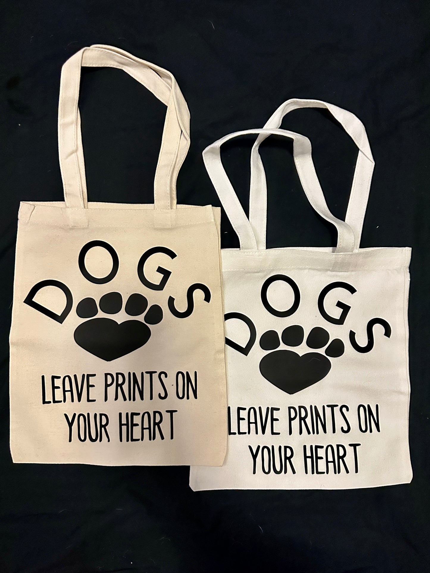 Dogs Leave Prints On Your Heart Tote Bag