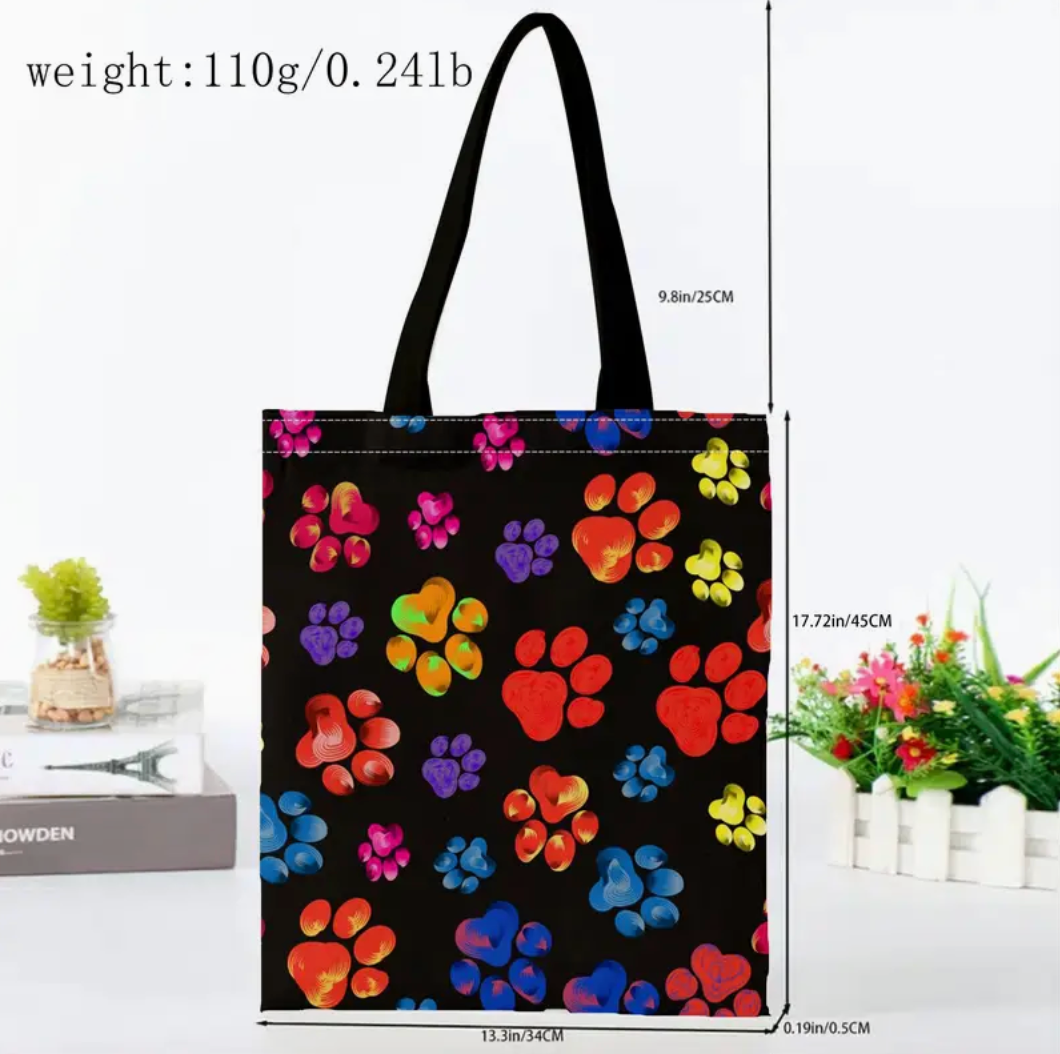 Colorful Paw Tote
