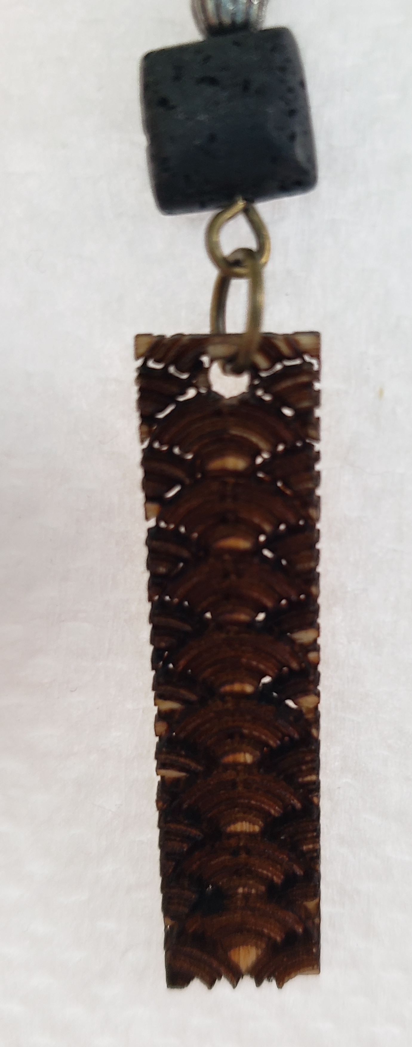 Mauna Kea w/Square Wooden Earrings