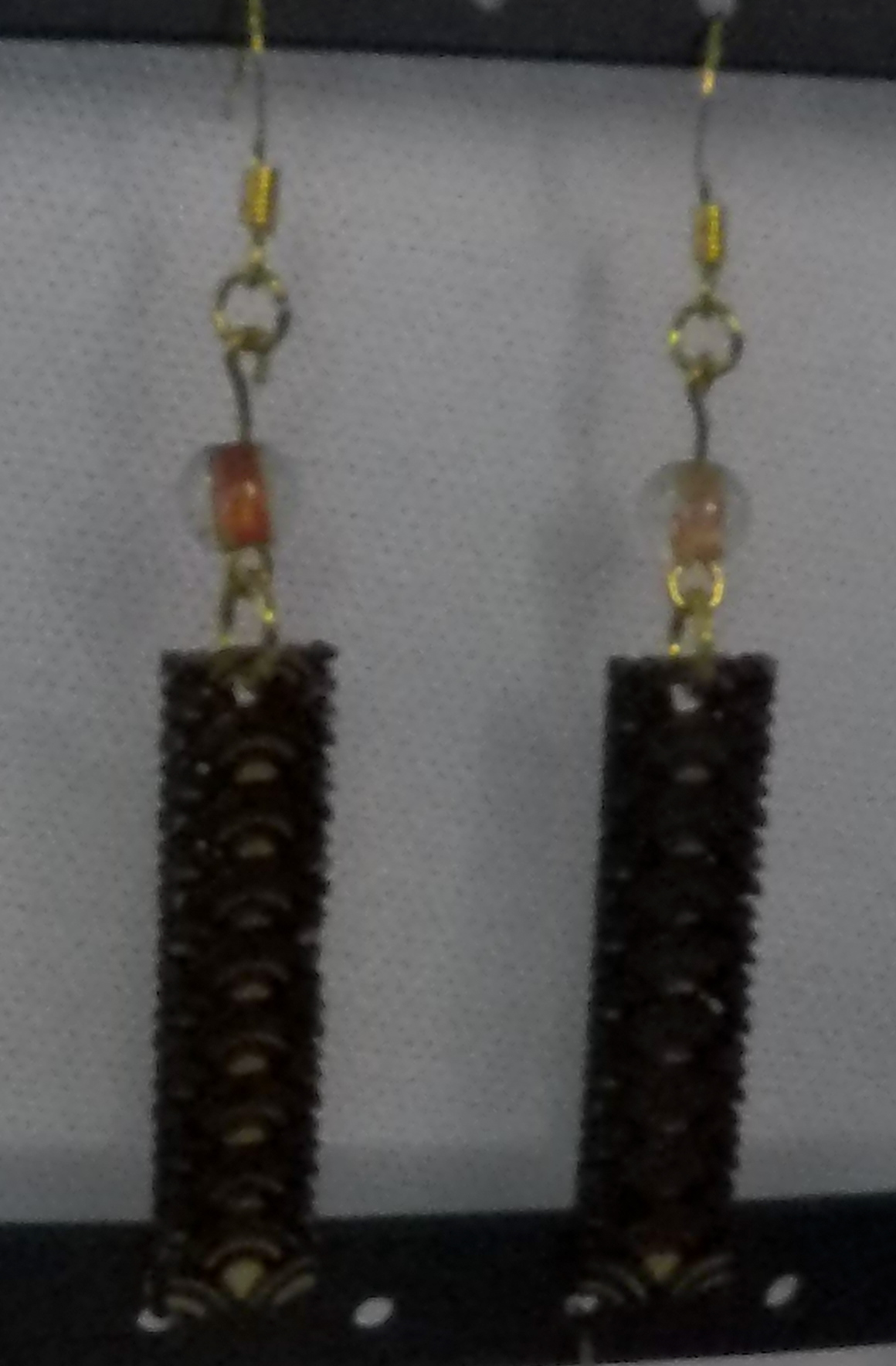 Mauna Kea w/Orange Wooden Earrings