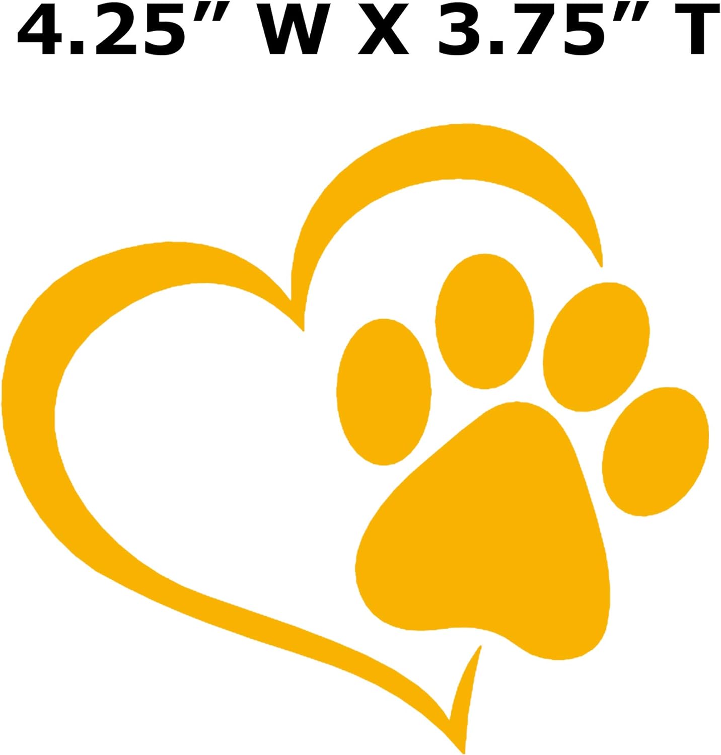 Paw and Heart Car Decal
