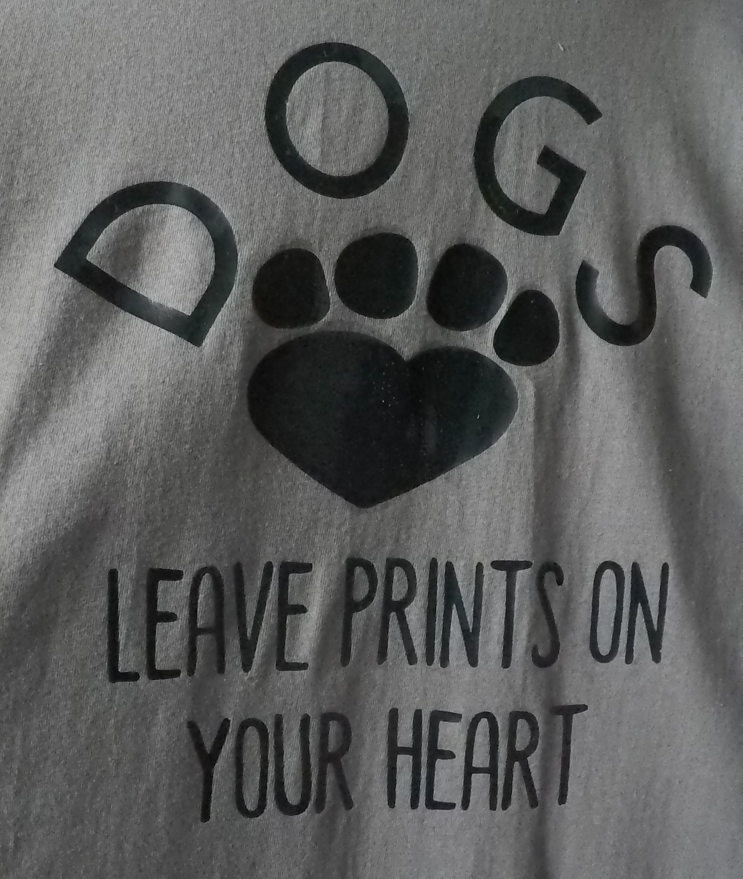 Dogs Leave Prints On Your Heart (Smoke) T-shirt