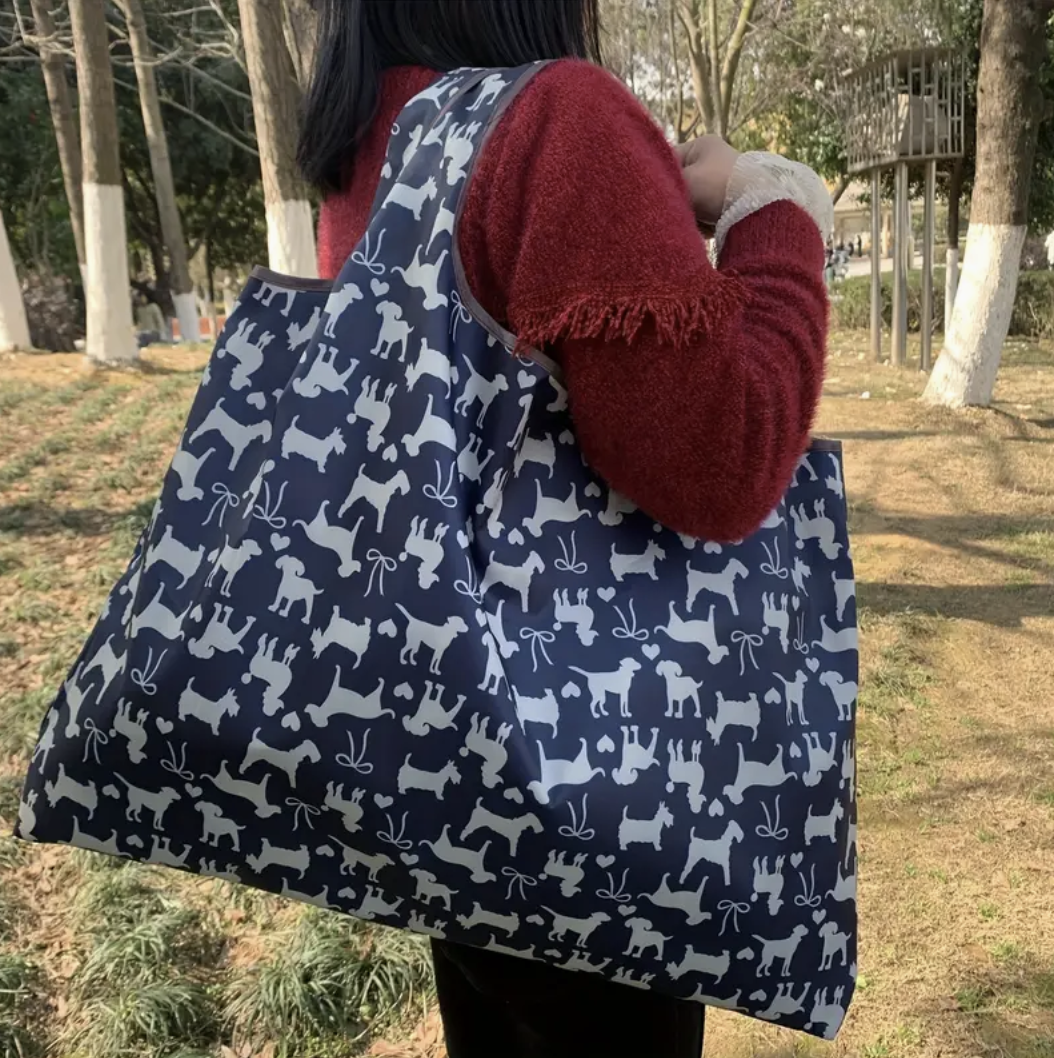 Dog Pattern Foldable Reusable Bag