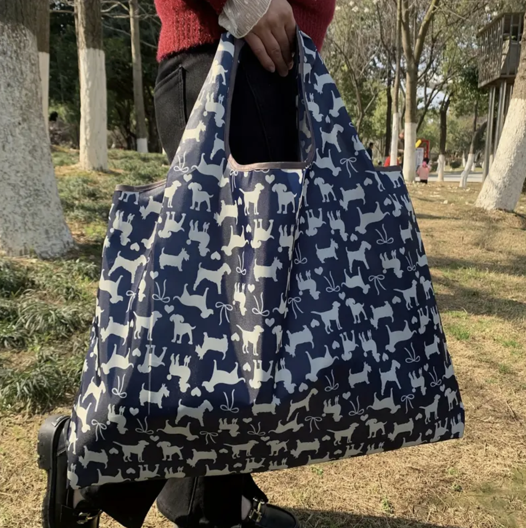 Dog Pattern Foldable Reusable Bag