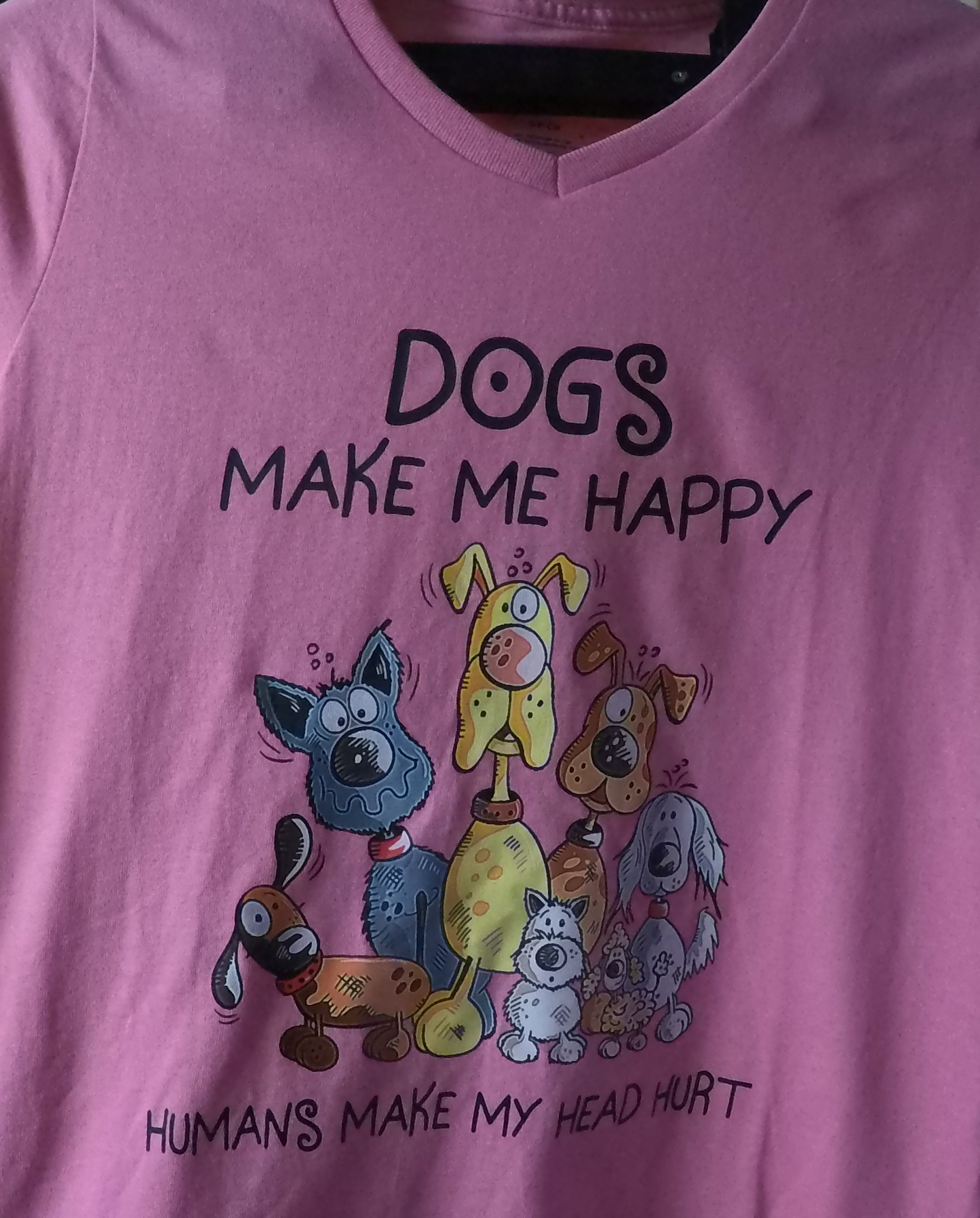 Dogs Make Me Happy Women's T-shirt